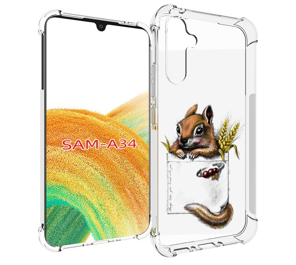 

Чехол MyPads Белочка для Samsung Galaxy A34, Tocco