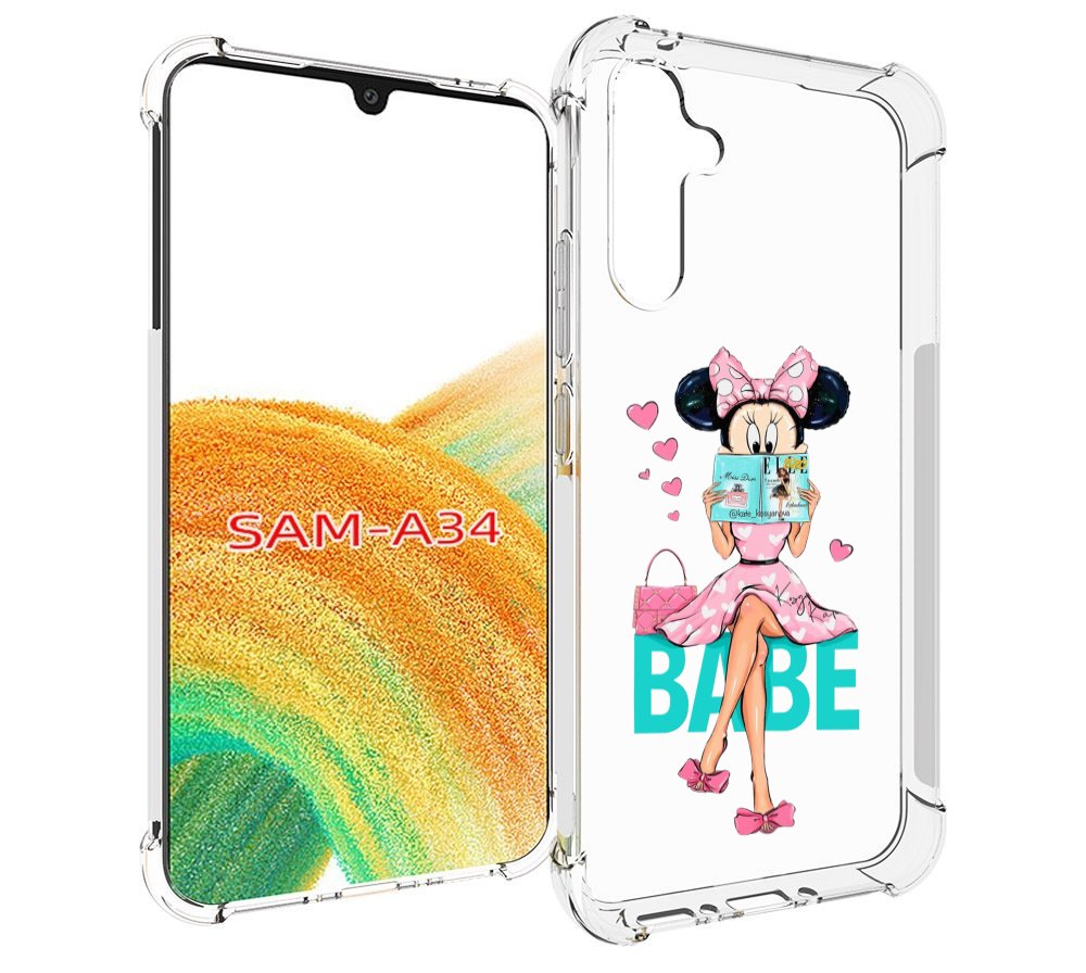

Чехол MyPads Бейби-микки для Samsung Galaxy A34, Tocco