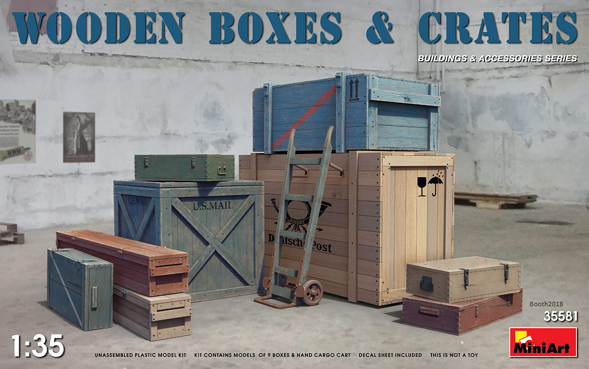 

Сборная модель MiniArt 1/35 Wooden Boxes & Crates 35581