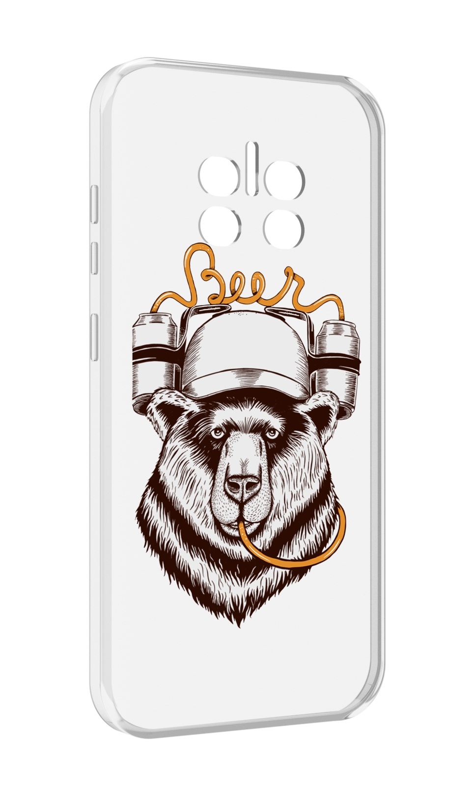 

Чехол MyPads пивной медведь для Doogee V11, Прозрачный, Tocco
