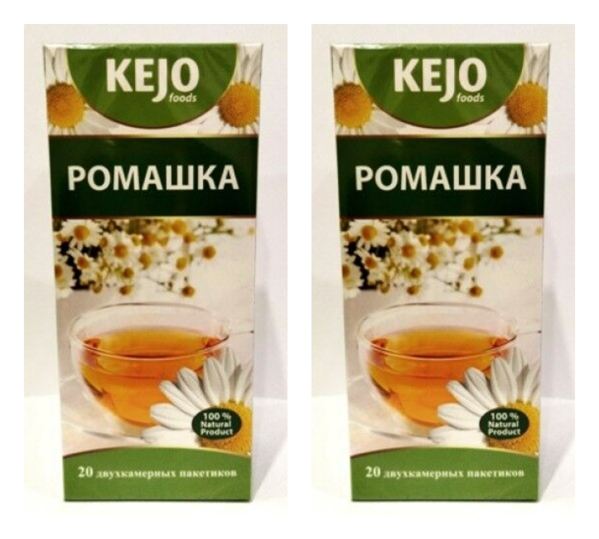 Чай KEJOfoods Ромашка, 20 пакетиков х 2 шт