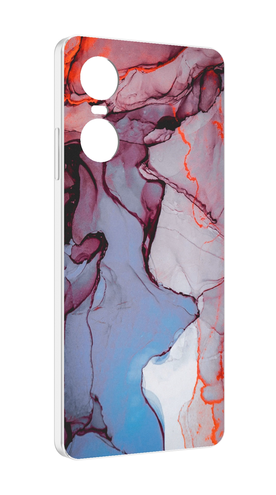 

Чехол MyPads мраморный рисунок для Tecno Pop 6 Pro, Прозрачный, Tocco