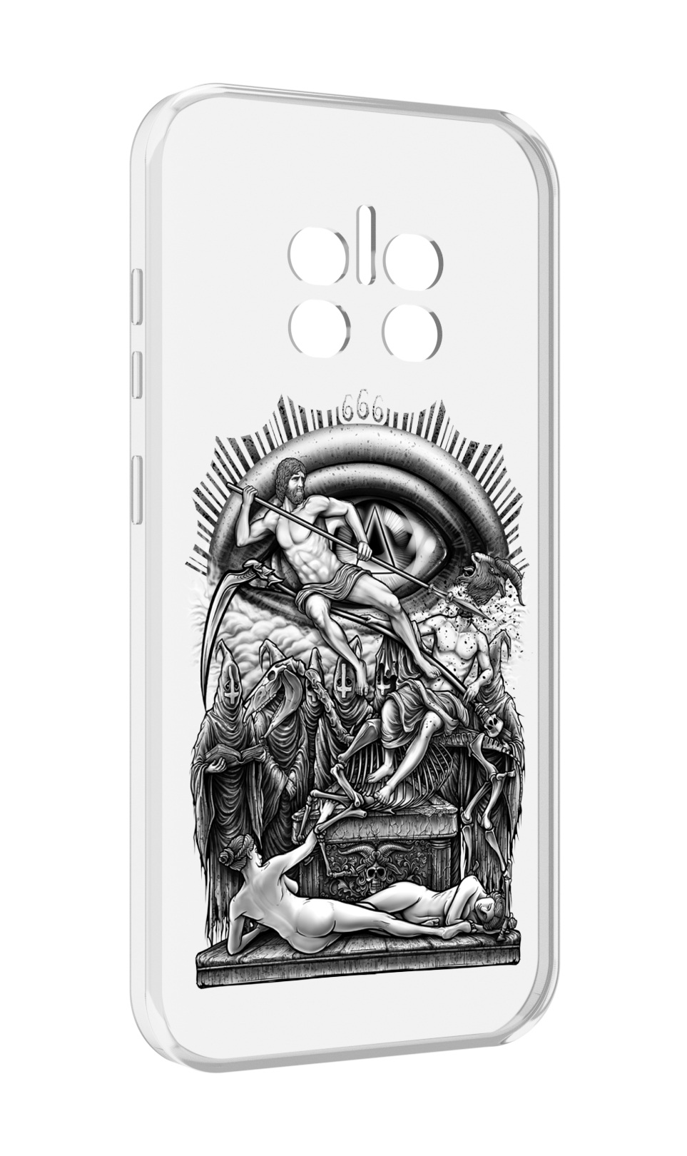 

Чехол MyPads оракул черно белый для Doogee V11, Прозрачный, Tocco