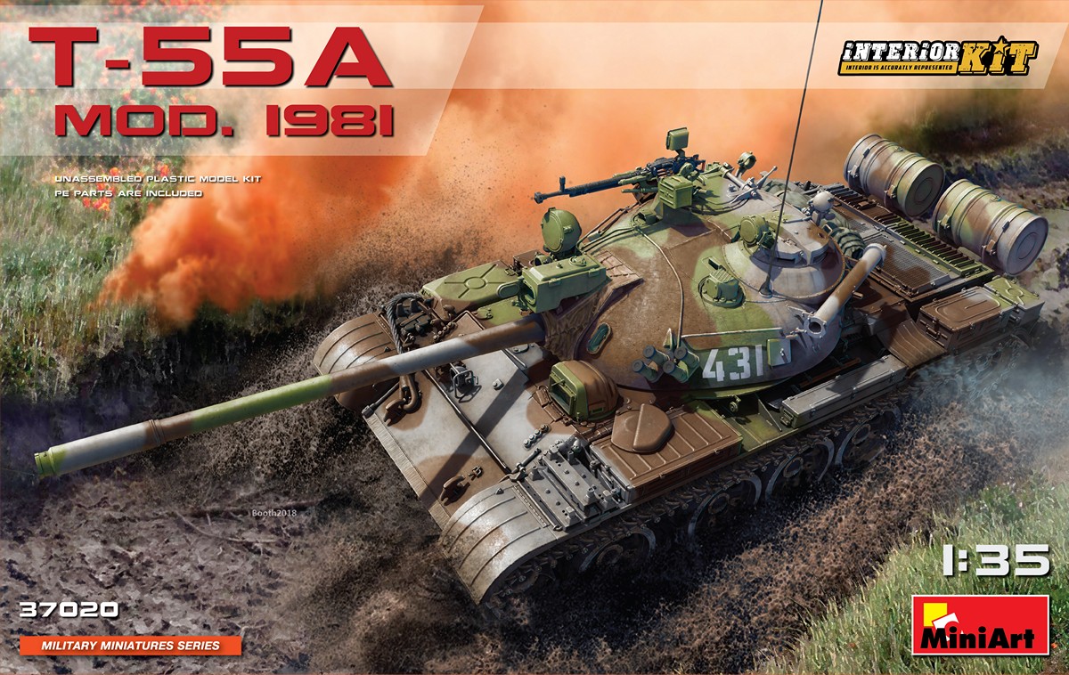 

Сборная модель MiniArt 1/35 T-55A Мод. 1981. c интерьером 37020
