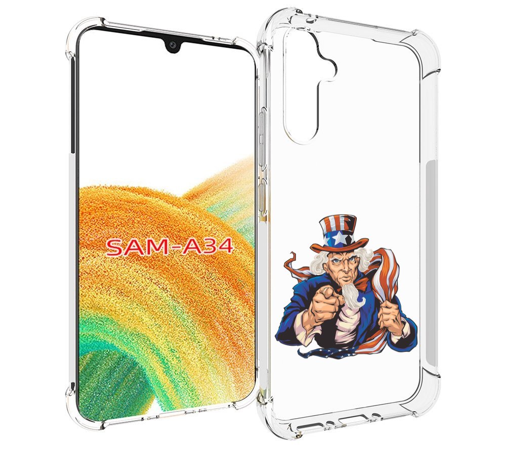 

Чехол MyPads Американский-дед для Samsung Galaxy A34, Tocco
