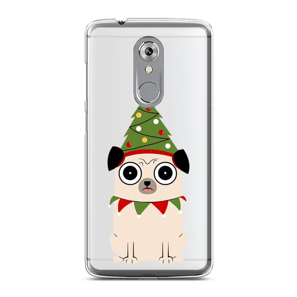 

Чехол на ZTE Axon 7 "Собачка с ёлочкой", Бежевый;красный;зеленый, 131450-1