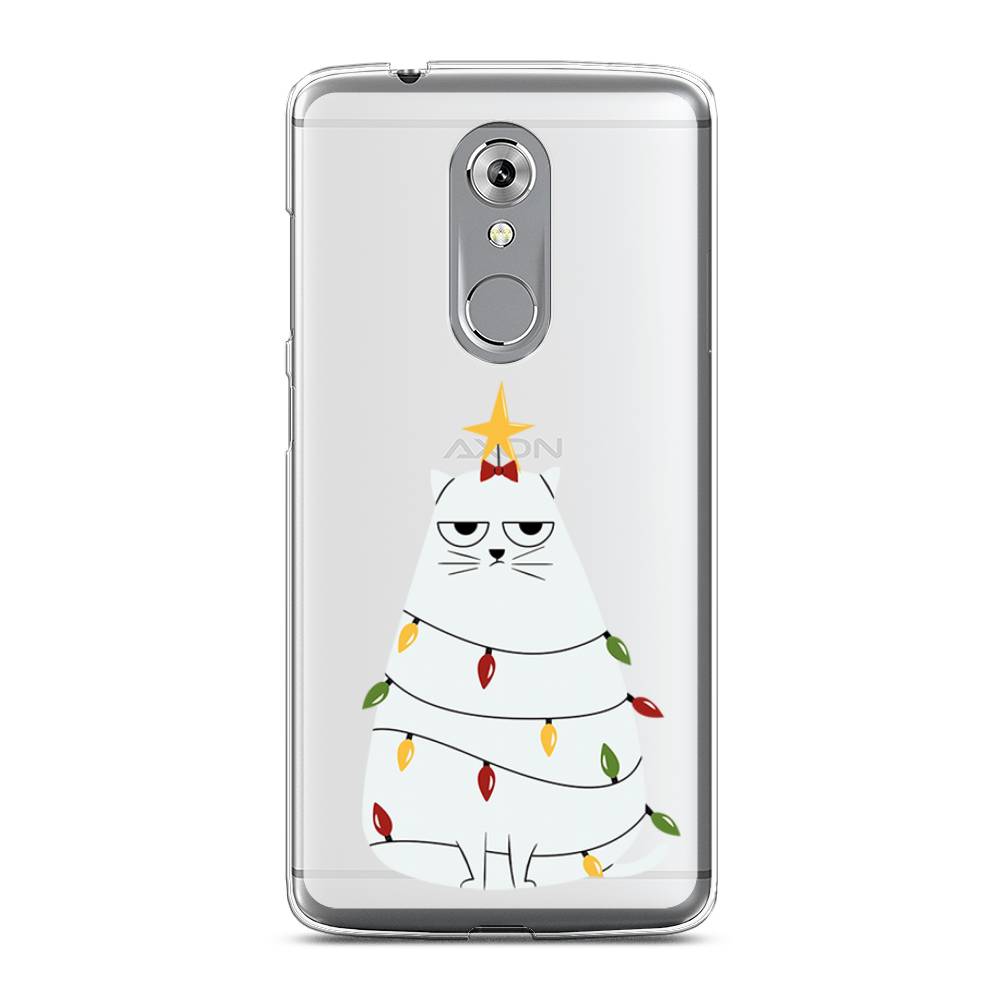 

Чехол на ZTE Axon 7 "Котик в гирлянде", Белый;красный;желтый, 131450-1