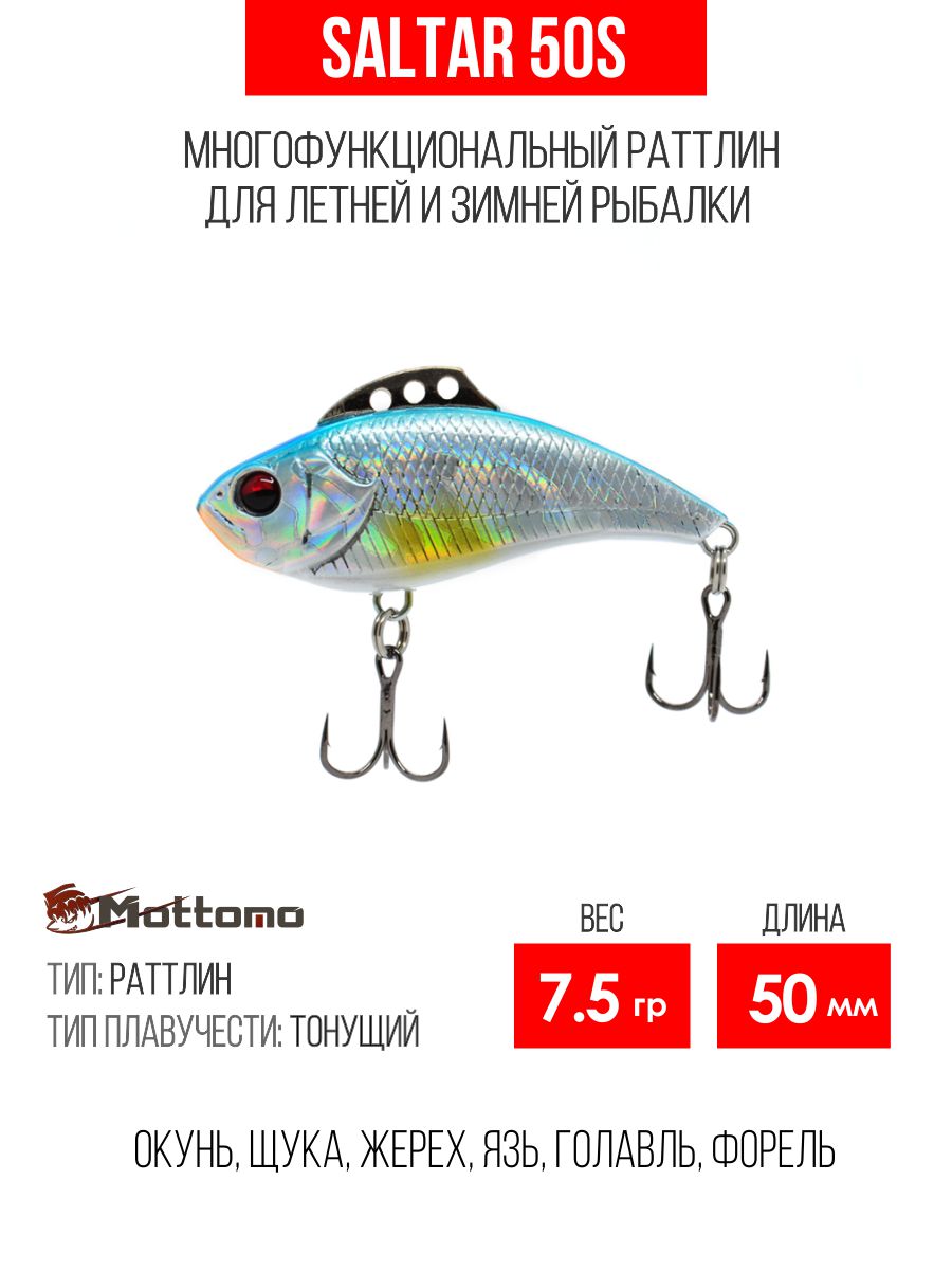 Воблер Mottomo Saltar Silver Minnow 1 шт.