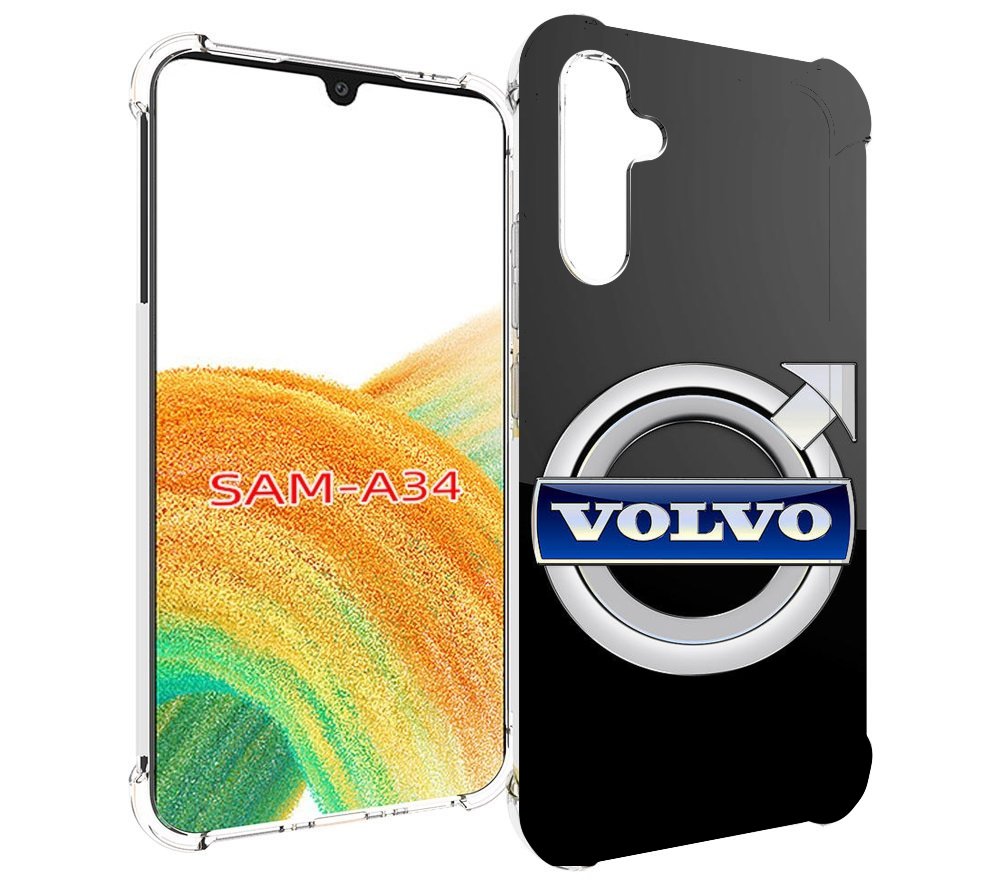

Чехол MyPads volco вольво 2 мужской для Samsung Galaxy A34, Tocco