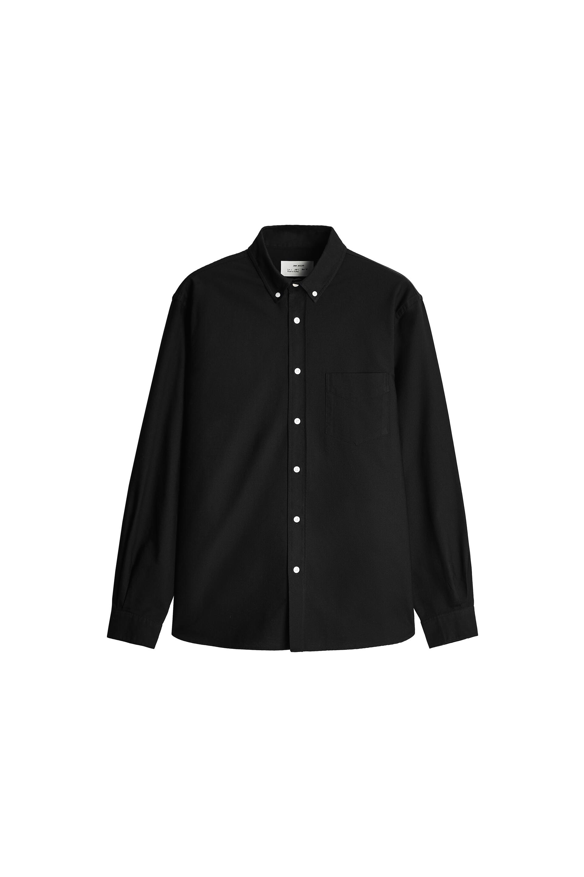 Рубашка мужская ZARA 07545508 черная XL (доставка из-за рубежа)