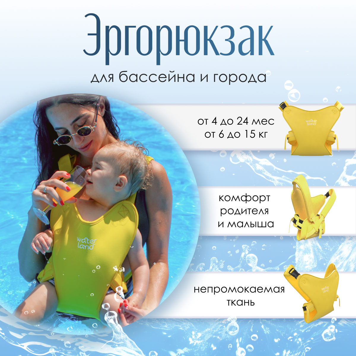 Рюкзак-переноска WaterLand Sunrise Yellow