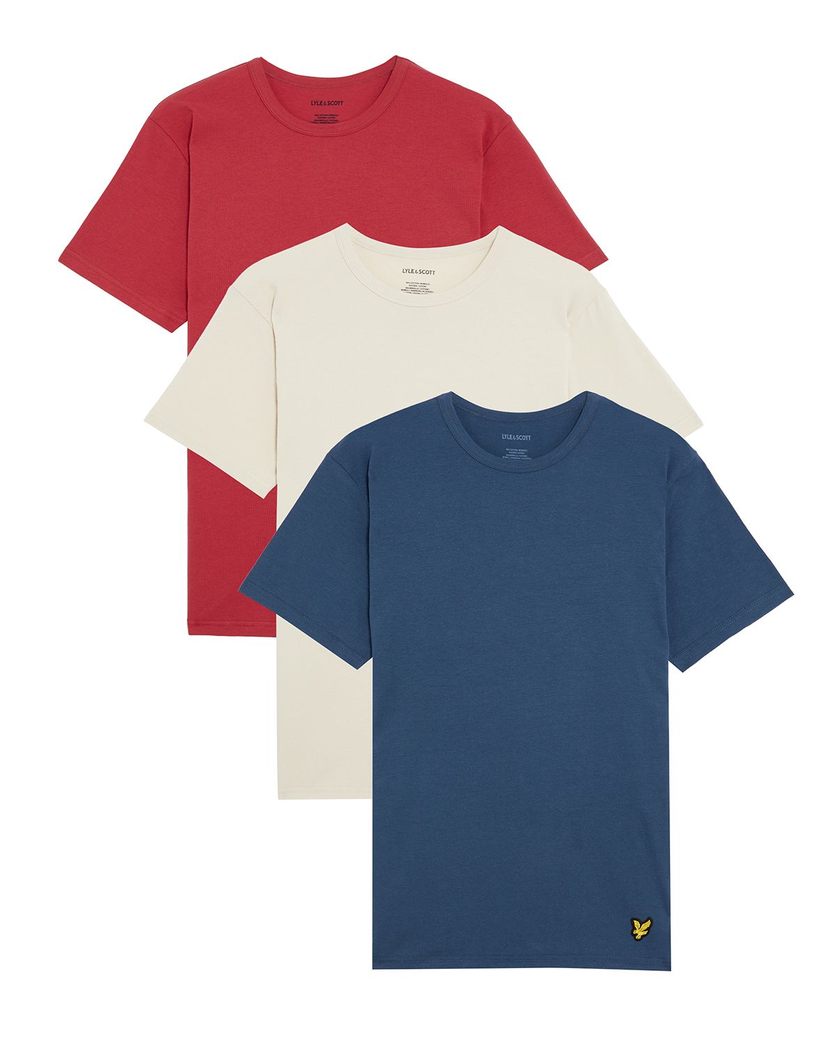 Комплект футболок мужских Lyle & Scott Basic 3 Pack T-shirt синих M