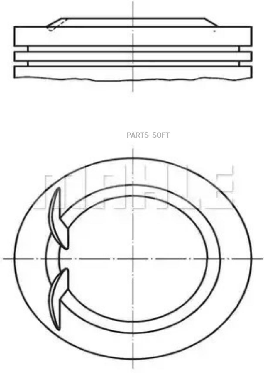 

Поршень Mahle/Knecht Opel X14XE 16V DOHC d77.6+0.5 94-
