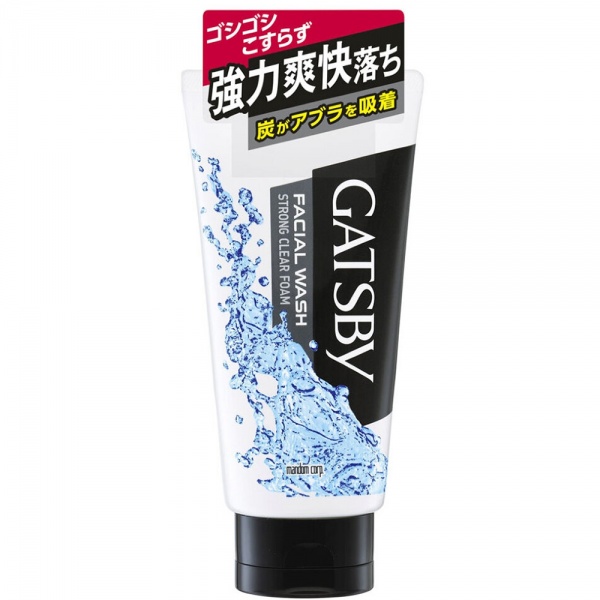 Gatsby facial wash strong clear foam мужская пенка для умывания с угольной пудрой 130 гр