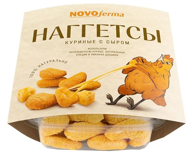 

Наггетсы куриные Novoferma с сыром замороженные 400 г