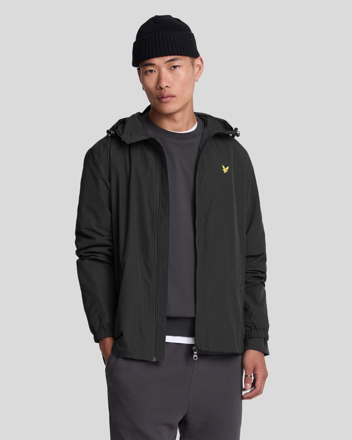 Ветровка мужская Lyle & Scott Zip Through Hooded Jacket серая XL