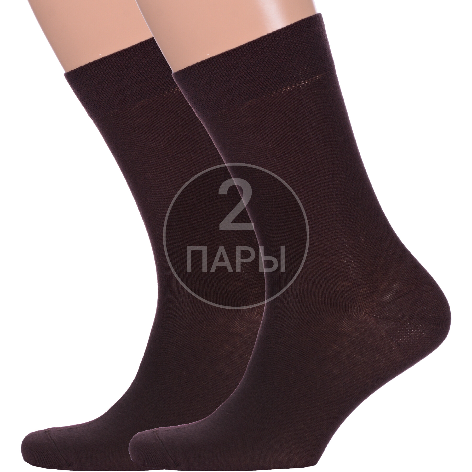 Комплект носков мужских Para Socks 2-M2 коричневых 27-29, 2 пары