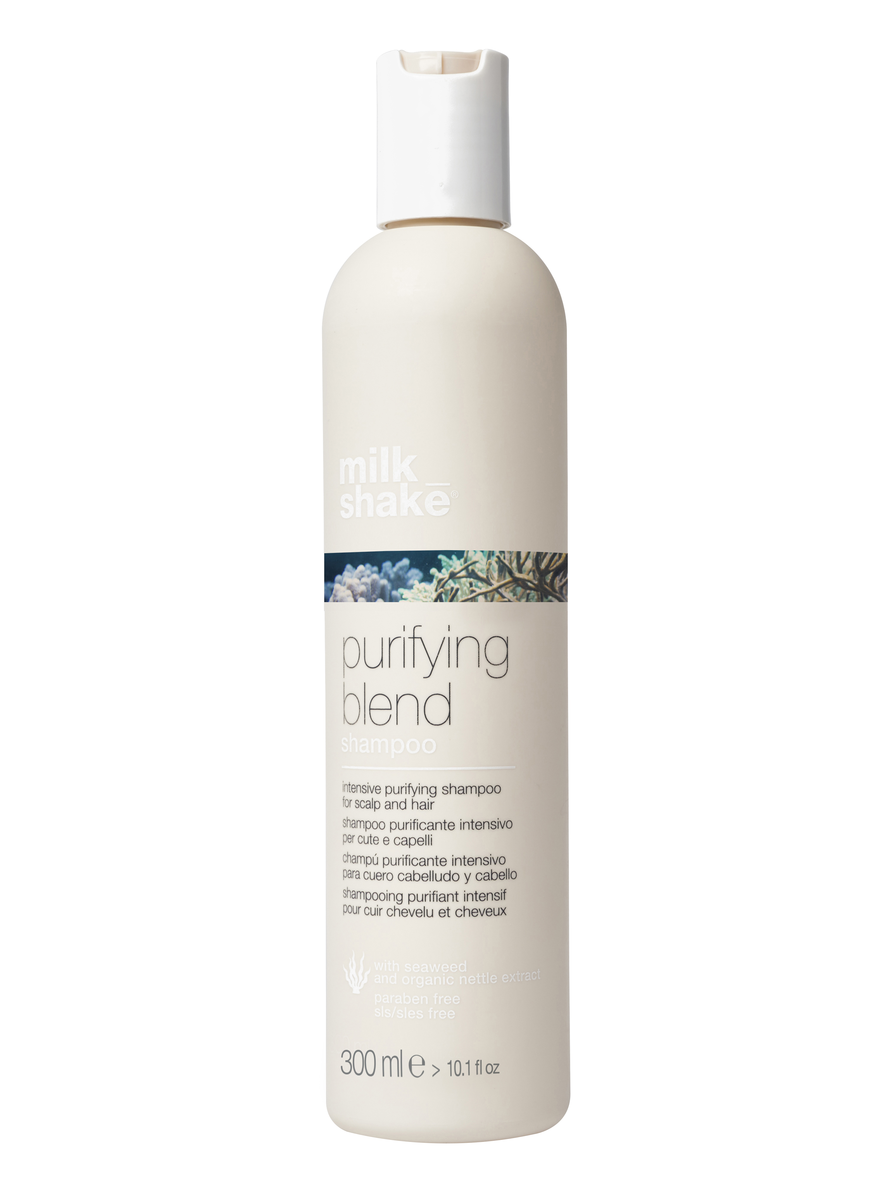 Успокаивающий шампунь для кожи головы и волос milk_shake purifying blend shampoo 300 мл