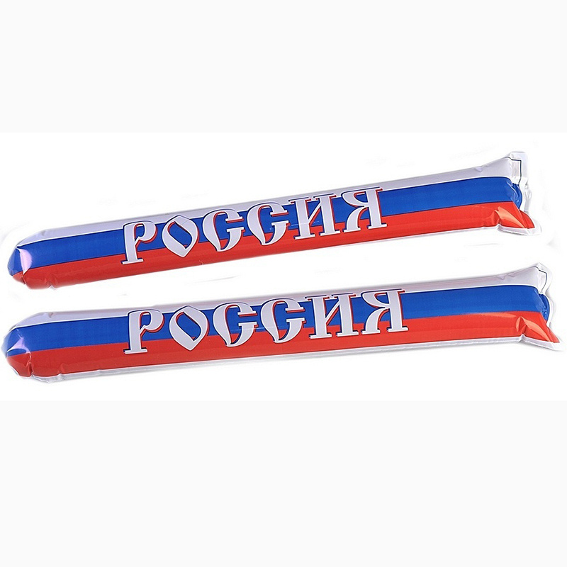 фото Надувные палки-стучалки россия, fan-05, компект из 2х шт., бело-сине-красный made in russia