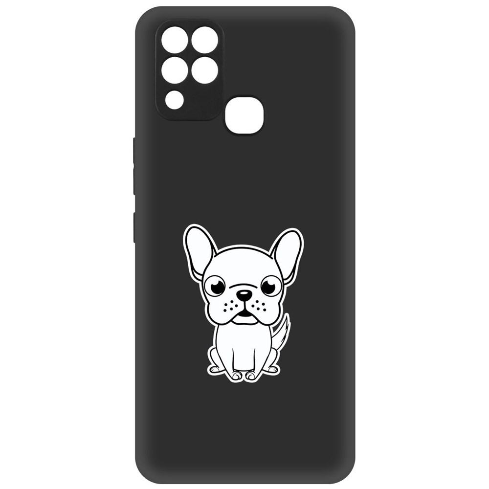 

Чехол-накладка Krutoff Soft Case Черно-белый щенок для INFINIX Hot 11 черный