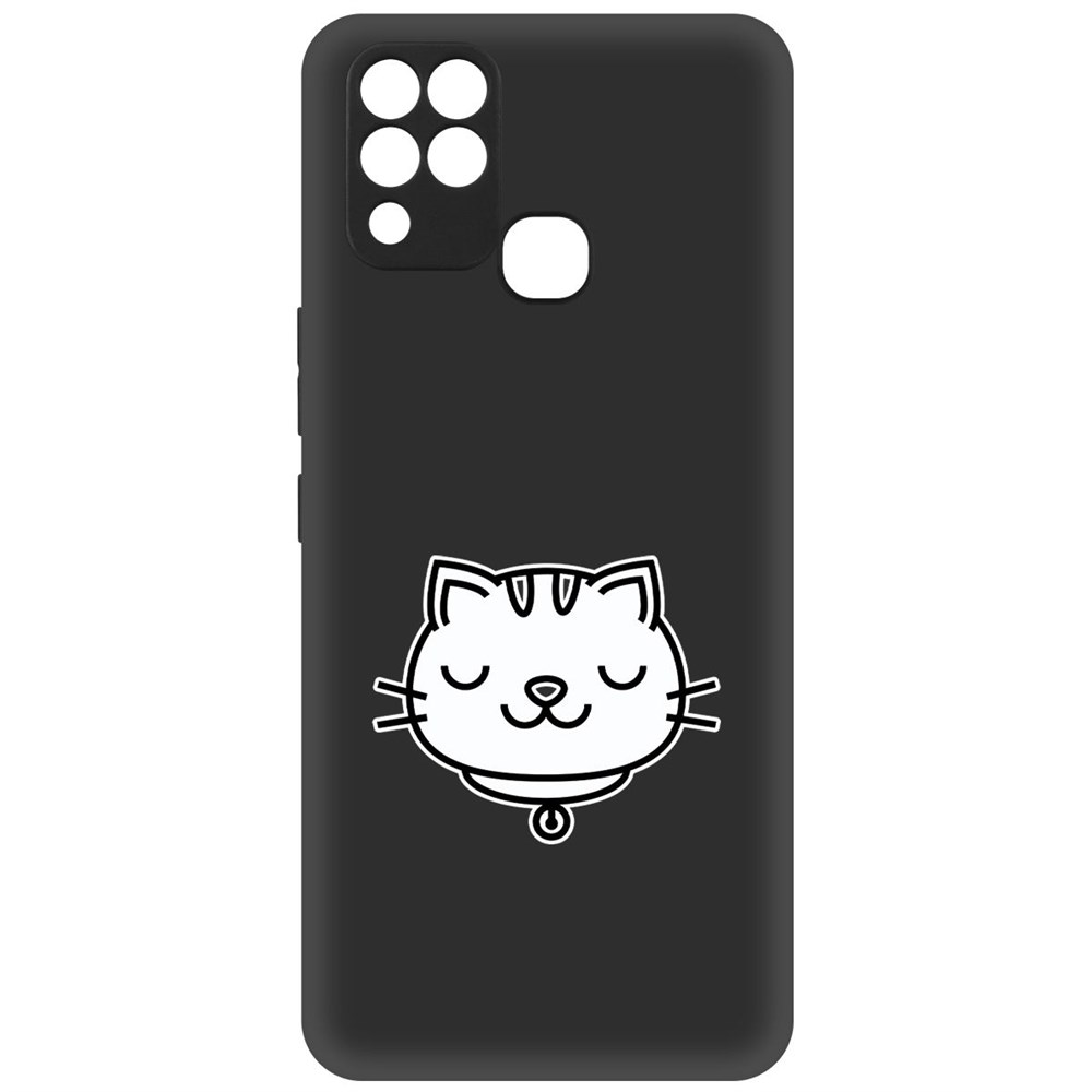 

Чехол-накладка Krutoff Soft Case Черно-белая кошка для INFINIX Hot 11 черный