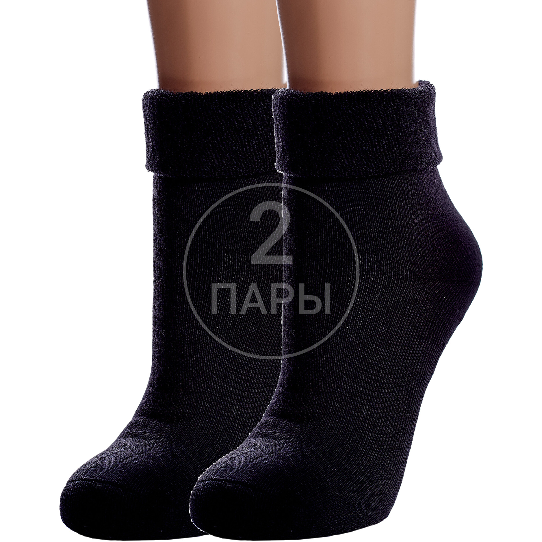 Комплект носков женских Para Socks 2-L2D005 черных 25, 2 пары