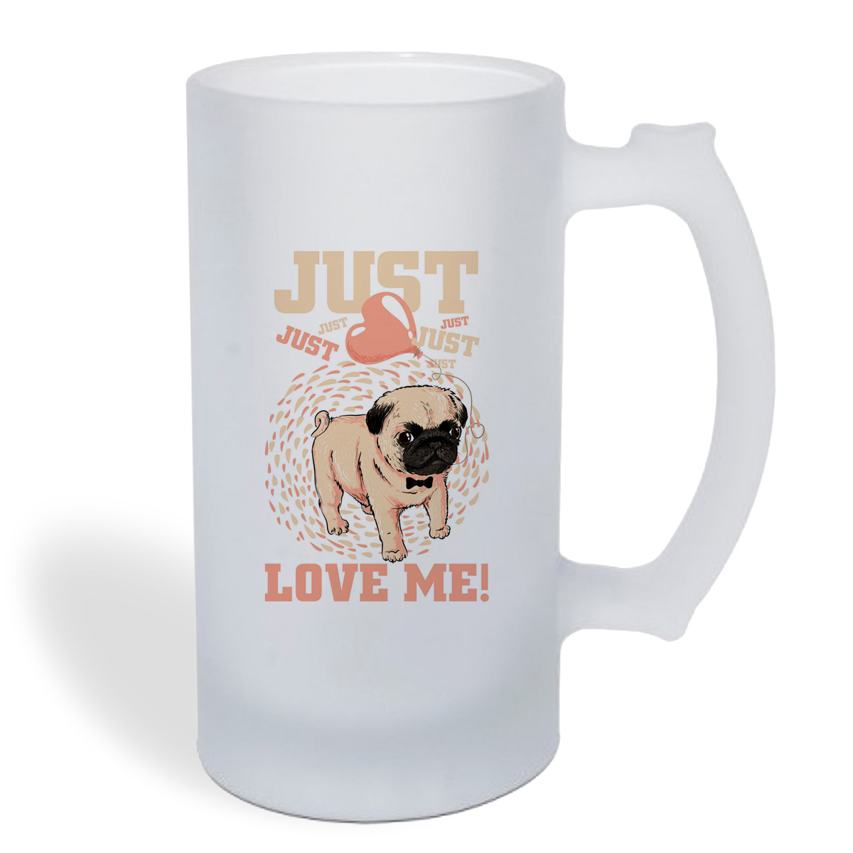 

Кружка пивная CoolPodarok Иллюстрация. Сбака jast love me