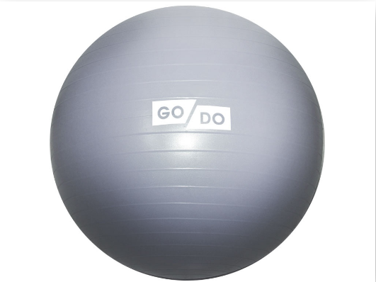 фото Мяч для фитнеса 'anti-burst gym ball' матовый. диаметр 55 см: fb-55 650 г (серебро) go do