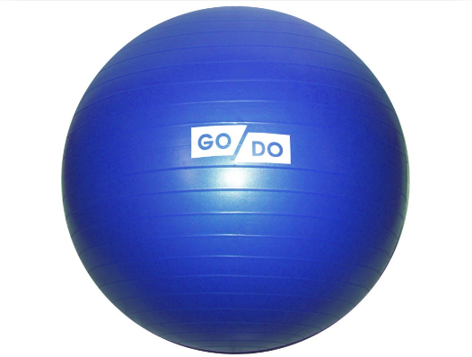 фото Мяч для фитнеса 'anti-burst gym ball' матовый. диаметр 55 см: fb-55 650 г (синий) go do