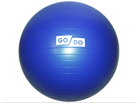 фото Мяч для фитнеса 'anti-burst gym ball' матовый. диаметр 65 см: fb-65 850 г (синий) go do