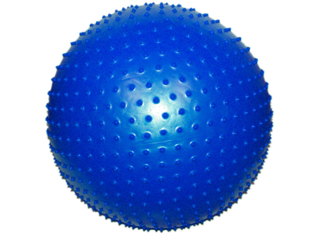 Мяч для фитнеса с массажными шипами. Цвет: синий. Диаметр 70 см: МА-70