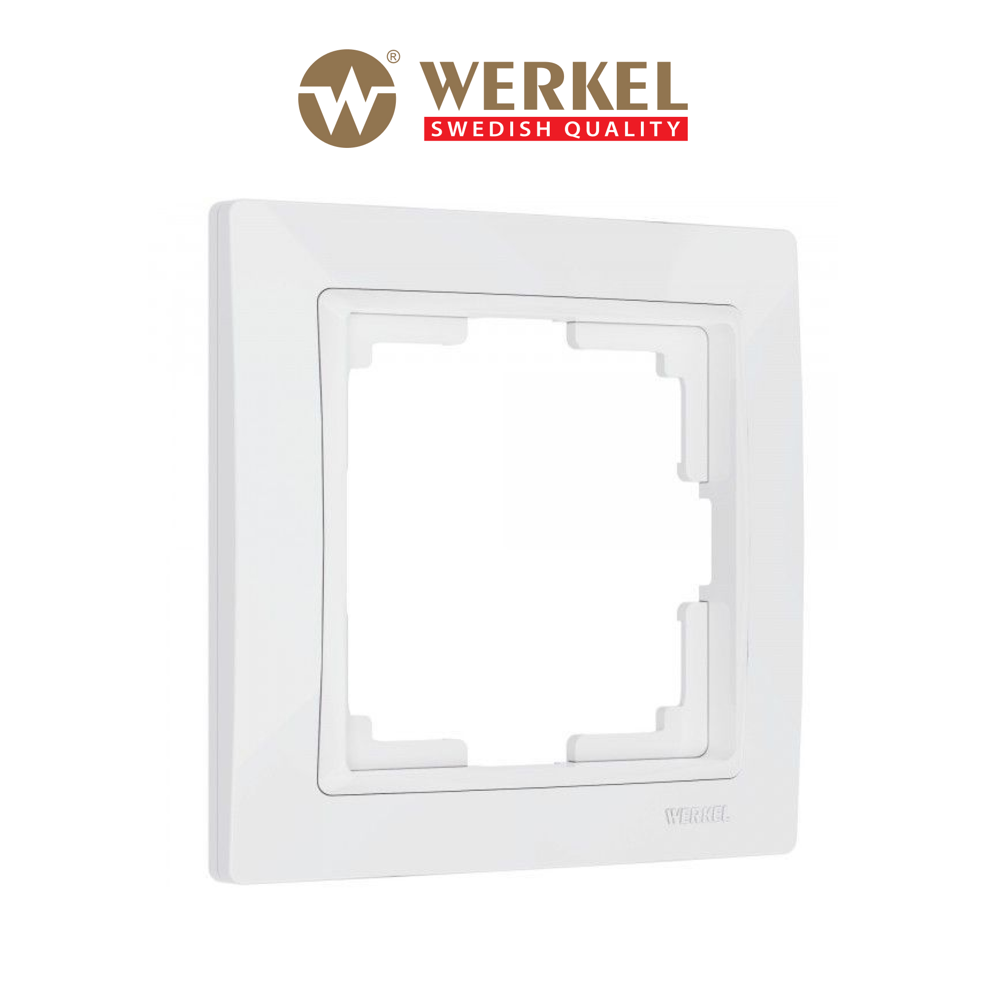 

Рамка для розетки / выключателя на 1 пост Werkel W0012001 Snabb Basic белый пластик, Snabb Basic