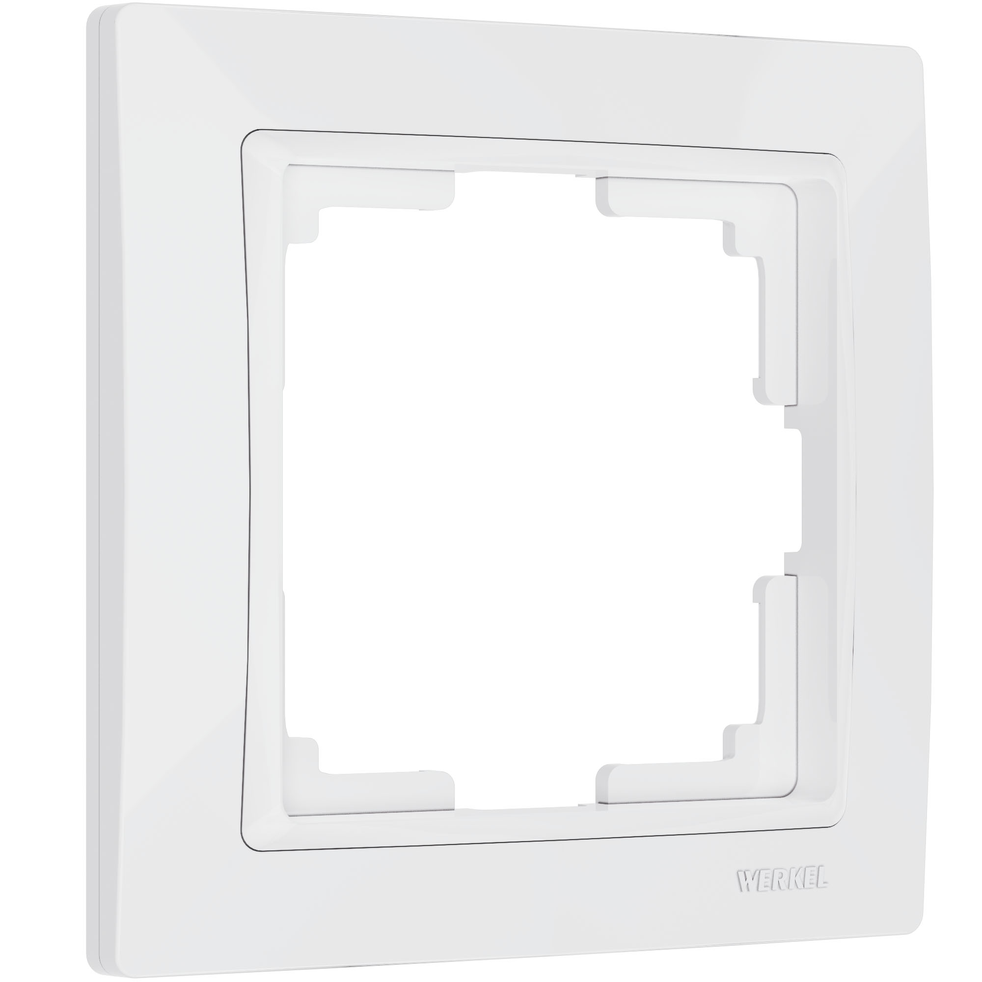 Рамка для розетки / выключателя на 1 пост  Werkel W0012001 Snabb Basic белый пластик