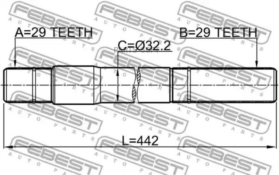 

Полуось правая JEEP GRAND CHEROKEE III 2004-2010 2012-GRCHRH