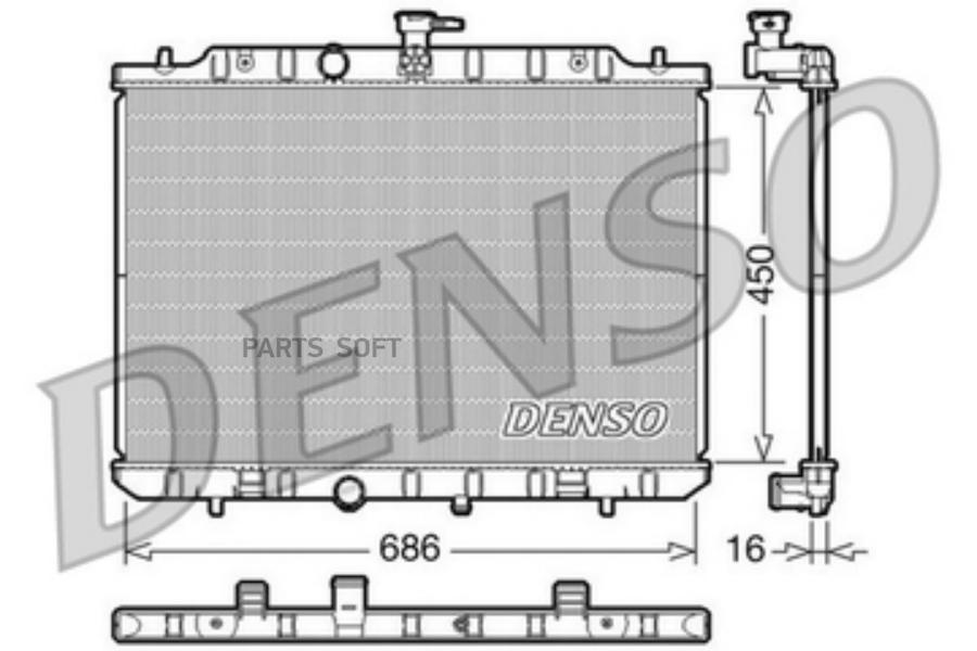 

DRM46009_радиатор охлаждения Nissan XTrail 2.0i 16V 07> МКПП