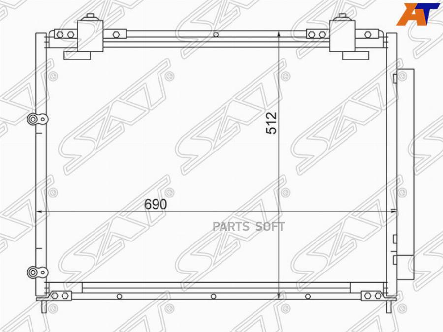 SAT ST-HD16-394-0 Радиатор кондиционера ACURA MDX YD1 01-06 1шт