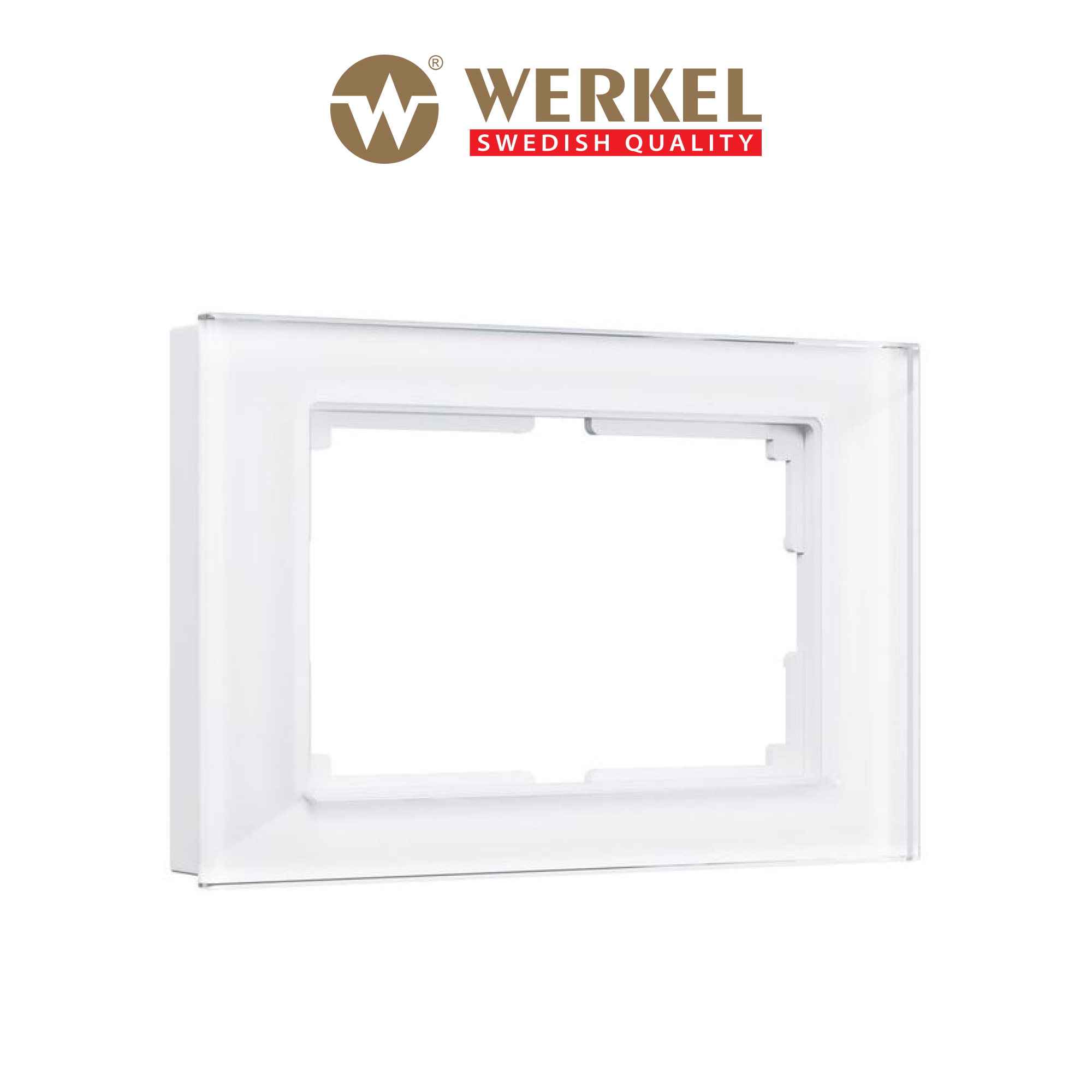 

Рамка для двойной розетки Werkel W0081101 Favorit белый стекло, для двойной розетки