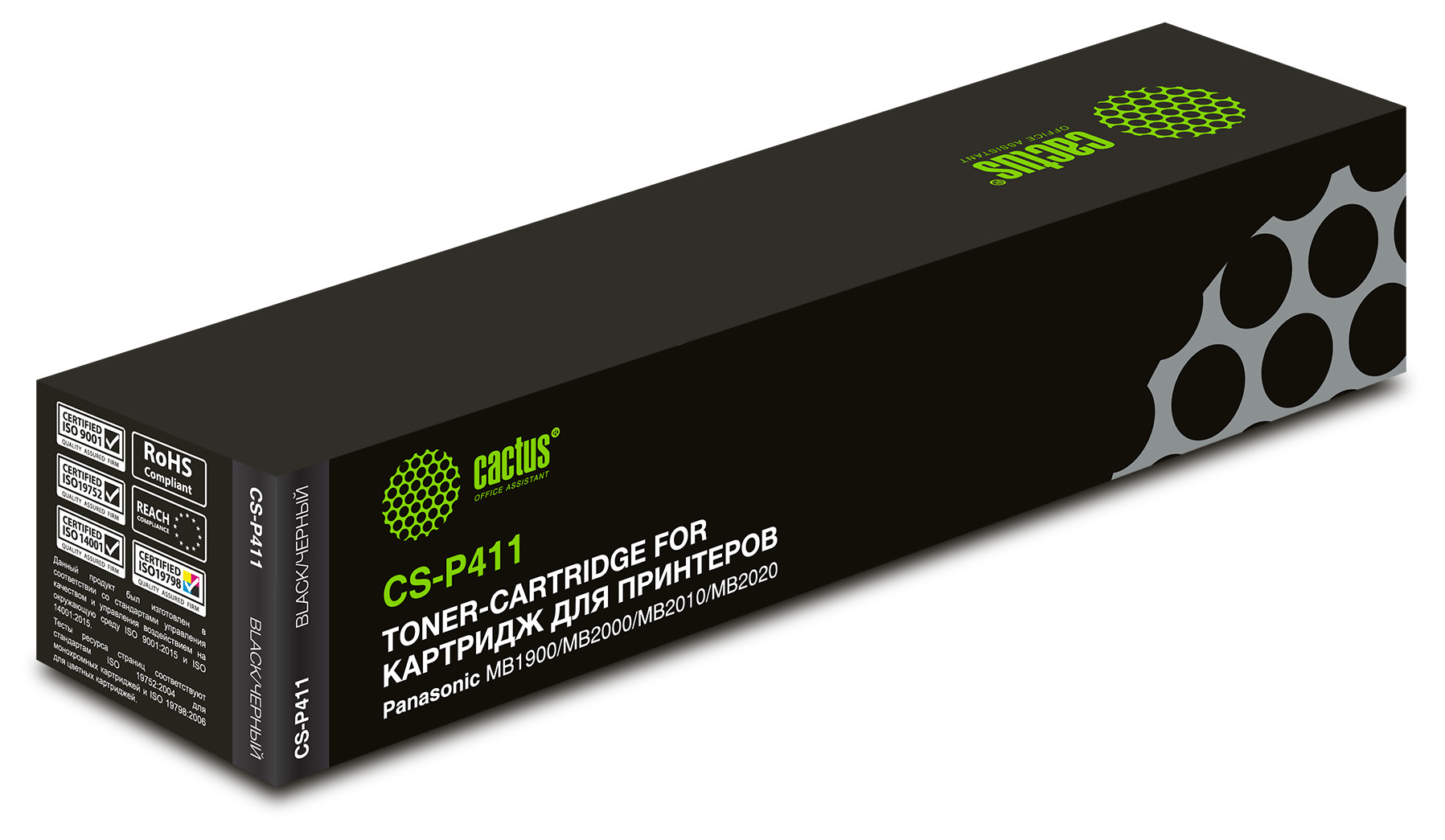 

Картридж CACTUS KX-FAT411A черный, совместимый, KX-FAT411A