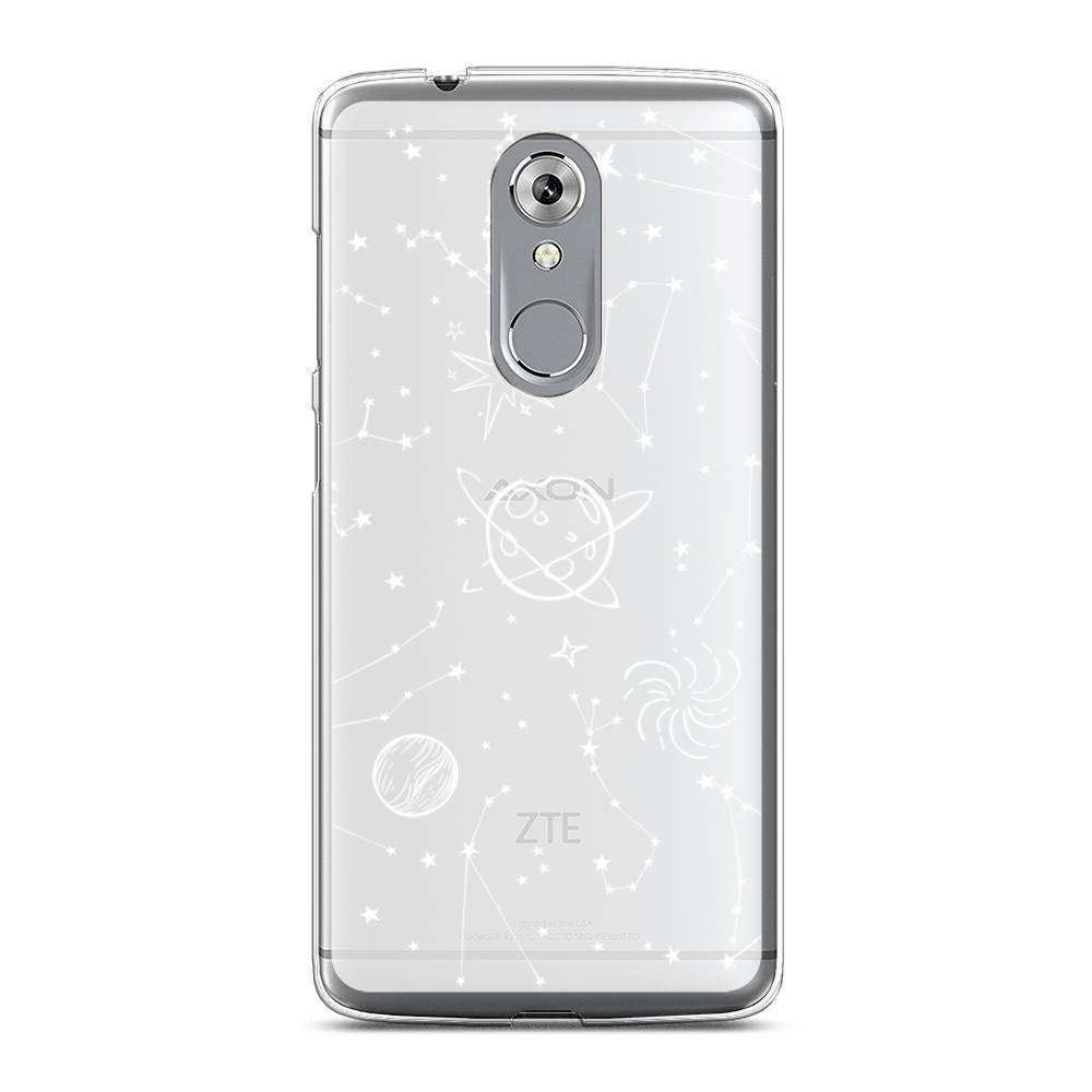 

Чехол на ZTE Axon 7 "Планеты в космосе", Белый, 131450-2