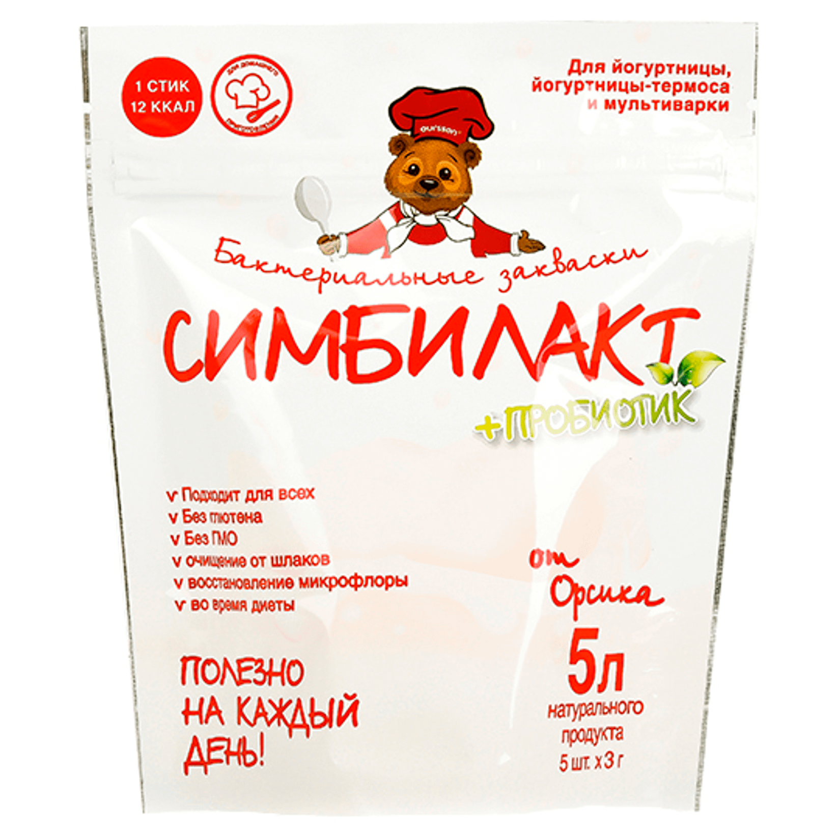 

Закваска бактериальная Oursson Симбилакт 15 г 5 шт