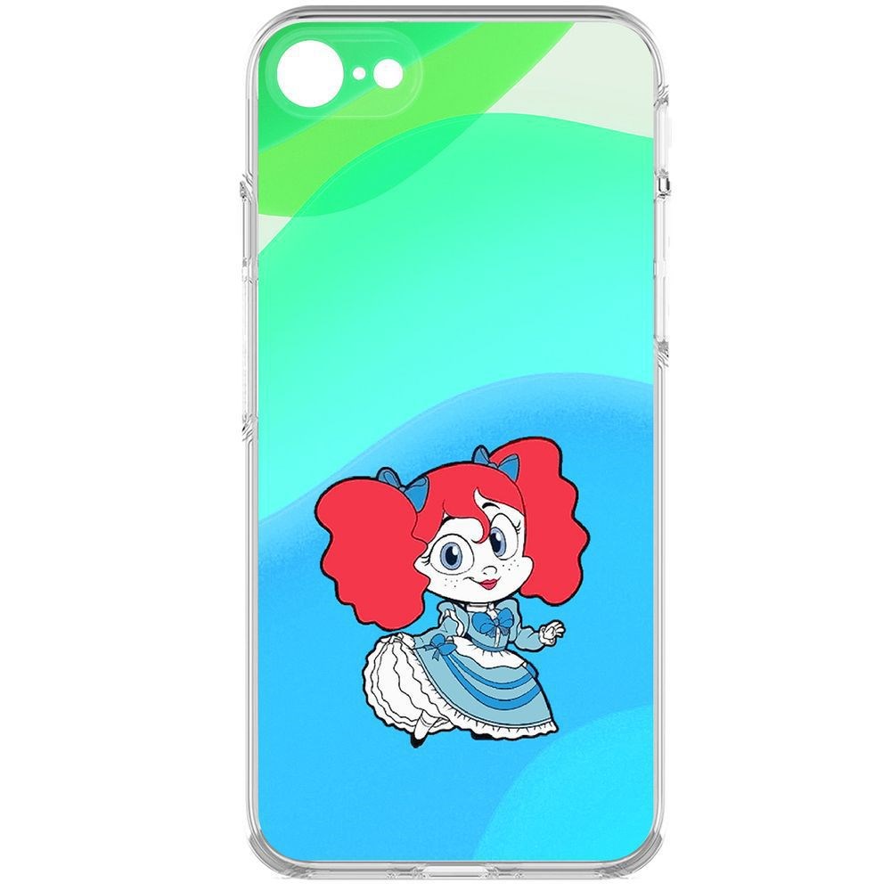 

Чехол-накладка Хаги Ваги - Кукла Поппи для iPhone 7/8/SE 2020 с защитой камеры, Прозрачный