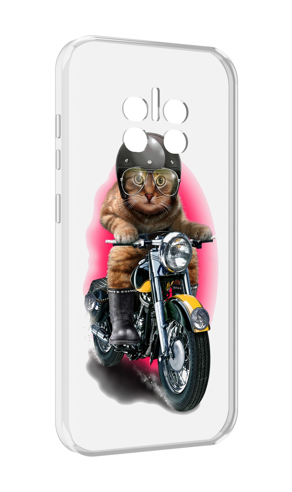 

Чехол MyPads мото-кот для Doogee V11, Прозрачный, Tocco