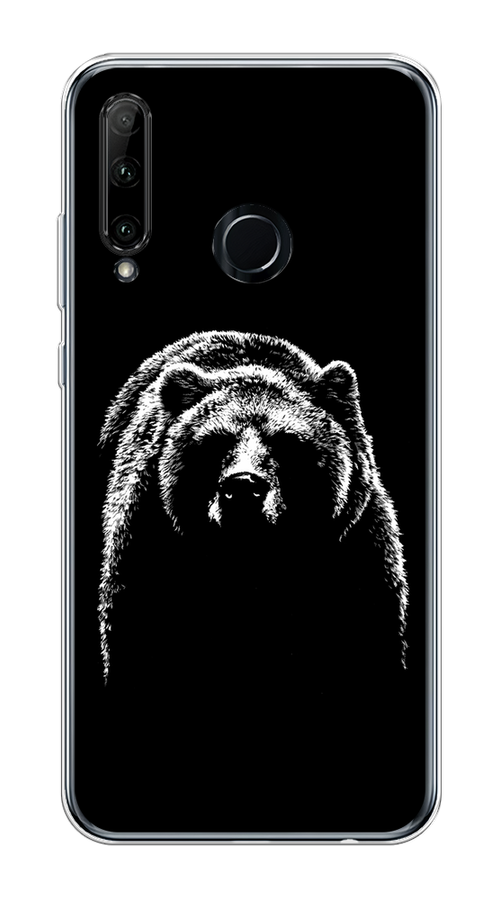 

Чехол на Honor 20e "Медведь в ночи", Белый;черный, 6104150-1