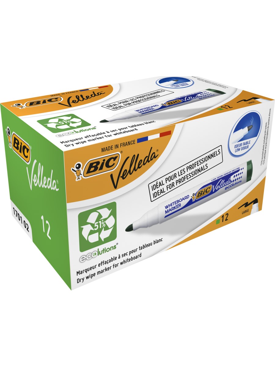 

Маркер для досок BIC Velleda 1701 Коробка x12 зеленый