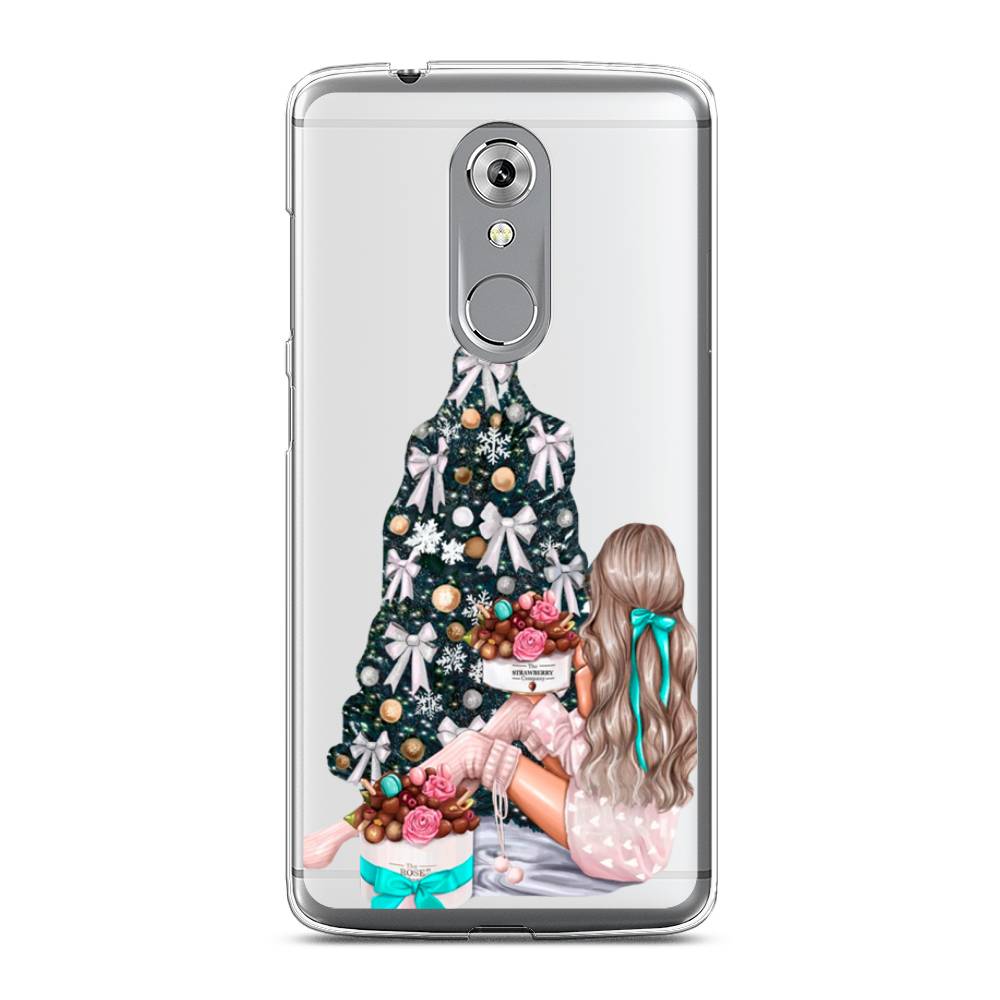 

Чехол на ZTE Axon 7 "New Year", Зеленый;бежевый;голубой, 131450-5