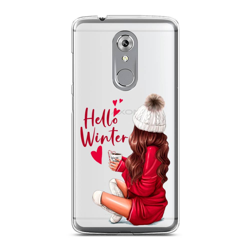 

Чехол на ZTE Axon 7 "Hello winter", Красный;белый;коричневый, 131450-5