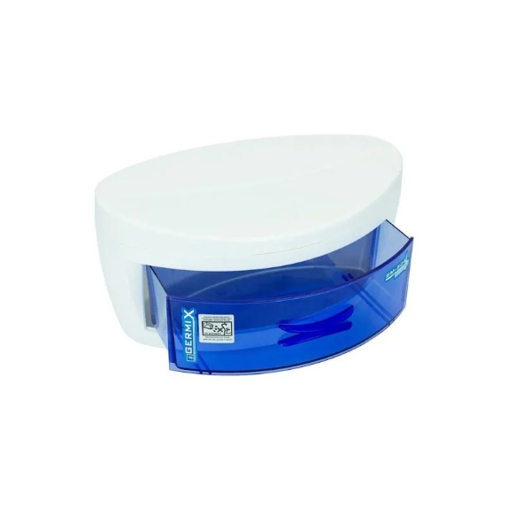 Ультрафиолетовый мини стерилизатор GERMIX SM504B белый/синий сетка баскетбольная atemi t4011n3 50 см белый красный синий толщина нити