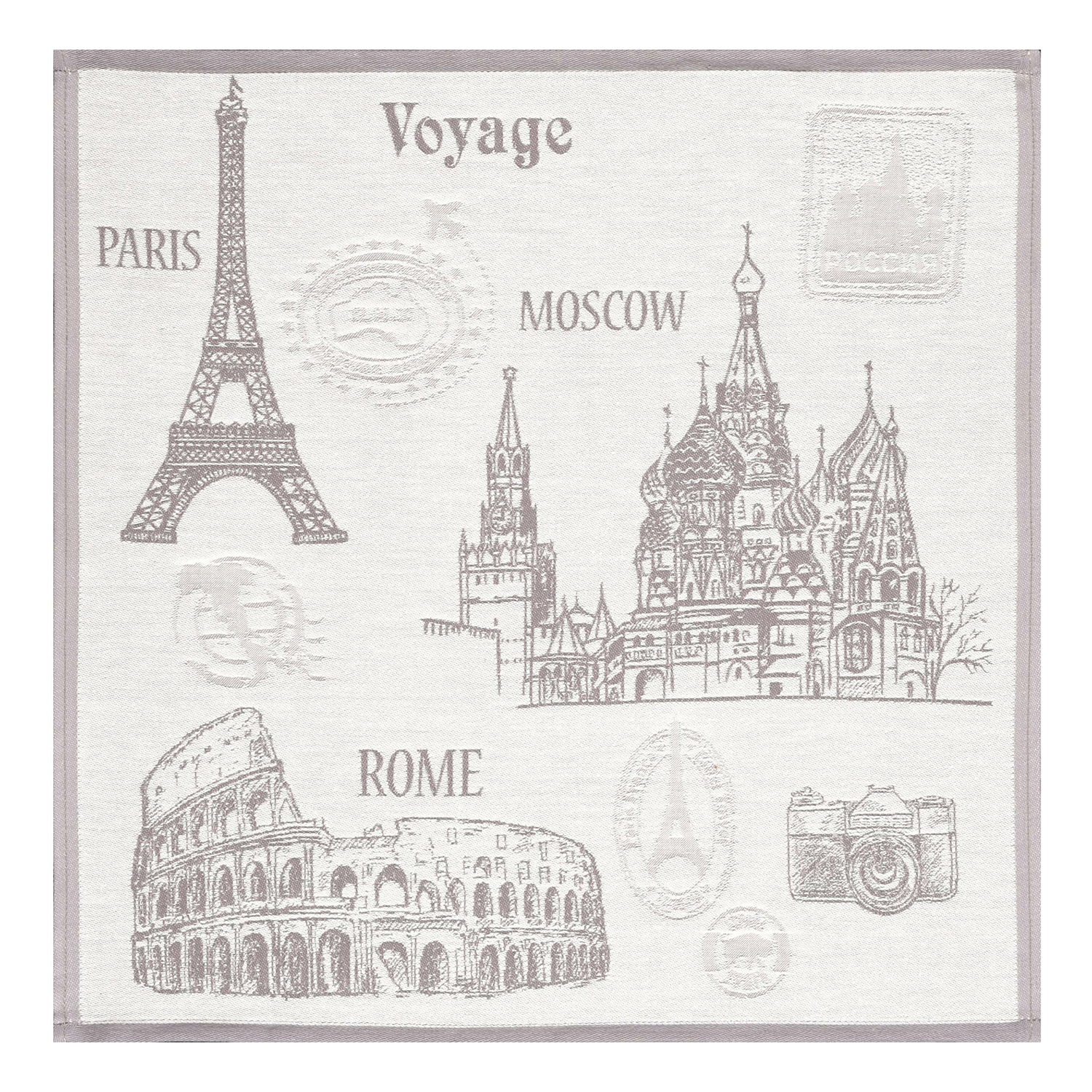 

Салфетка Сleanelly Bon Voyage 50x50 см хлопок светло-коричневая, Коричневый