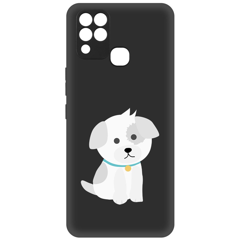 

Чехол-накладка Krutoff Soft Case Белый щенок для INFINIX Hot 11 черный