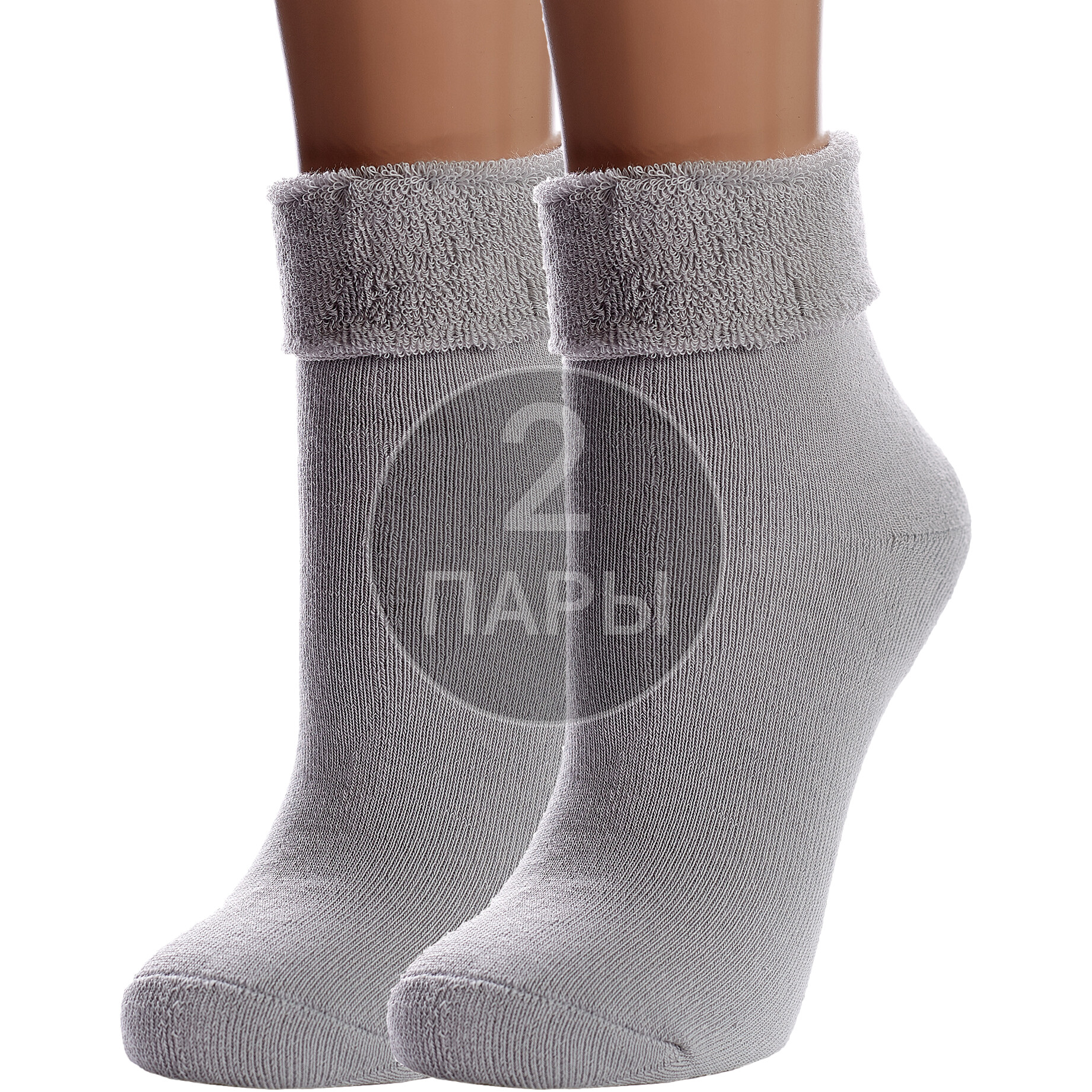 Комплект носков женских Para Socks 2-L2D005 серых 23, 2 пары